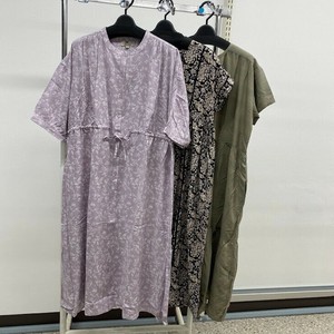 レーヨン100％　ワンピース　3柄 半袖　ワンピース　布帛　花柄　無地