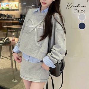 セットアップ《リボンスウェットミニスカートセットアップ  全2色》