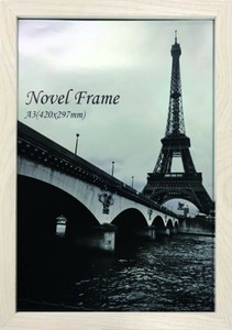 額縁　木製シンプルデザイン　 NovelFrame White　A3