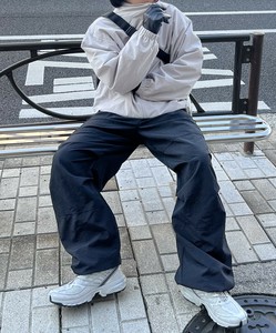 ゴープコア 裾ドローコード ナイロンパラシュートパンツ トラックパンツ