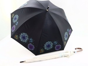 晴雨兼用日傘　長傘　1級遮光　遮熱　UV　HANABI　花火柄