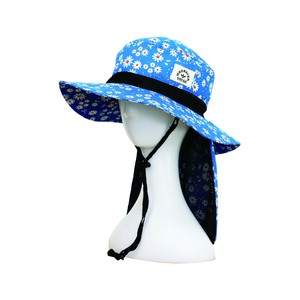 牛仔帽 花朵 蓝色