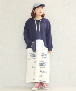 16/-OE天竺無地 切替チュニック長袖