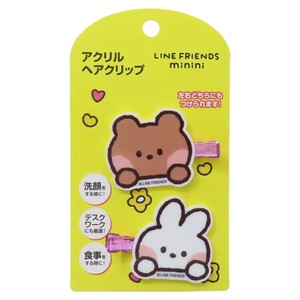 【ヘアアクセサリー】LINE FRIENDS minini アクリルヘアクリップ 1