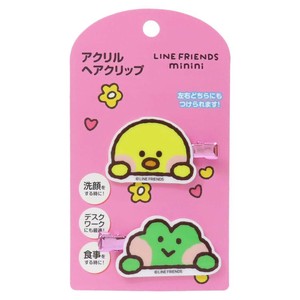 【ヘアアクセサリー】LINE FRIENDS minini アクリルヘアクリップ 2