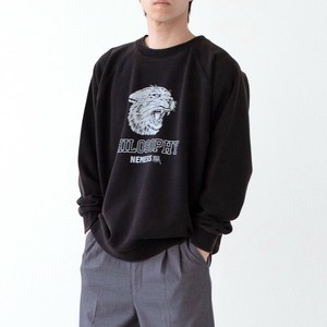 【ユニセックス】ヴィンテージ加工裏毛 - ラグランプリントスウェット"PHILOSOPHY"