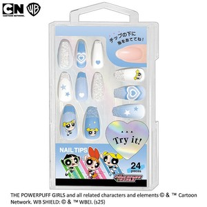 ■2025SS　新作■　The Powerpuff Girls　ネイルチップ　バブルス