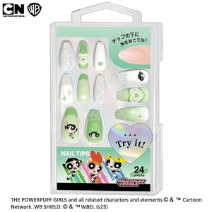 ■2025SS　新作■　The Powerpuff Girls　ネイルチップ　バターカップ