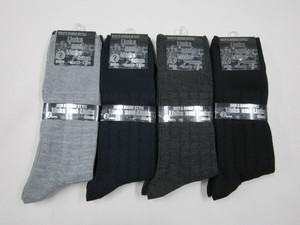 紳士綿混カラーリンクスソックス2P