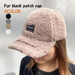 Cap Faux Fur Ladies fashion Patch Men's Low-cap [A/W]