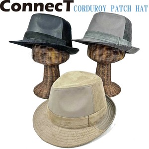 Felt Hat Patchwork Ladies fashion Corduroy Leather Men's [A/W]