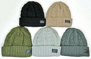 Beanie Ladies fashion Patch Acrylic Men's [A/W]