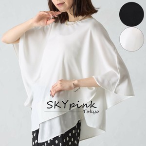 【再入荷】《人気アイテム》ケープスタイルシフォンジョーゼットプルオーバー トップス skypink東京