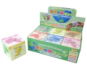 おもちゃ　世界地図キューブ　No.209-292　6個ディスプレーボックス入り