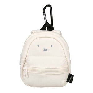 ◆◆即納可能◆◆　ミッフィー スウェットリュック型ポーチ miffy(WH)　カラビナ付き 小物入れ