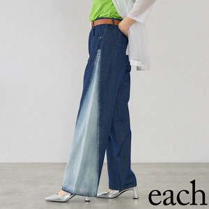 【each　新作入荷】薄！軽！！配色ﾃﾞﾆﾑ バレルパンツ　デニムパンツ 2025SS
