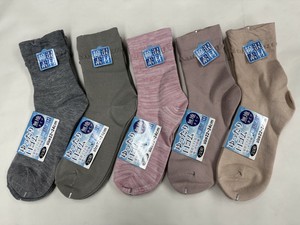 婦人綿混ゆったりくちごむ無地ソックス2足組