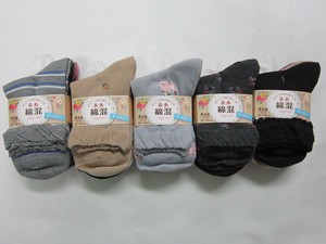 婦人綿混柄ソックス4足組