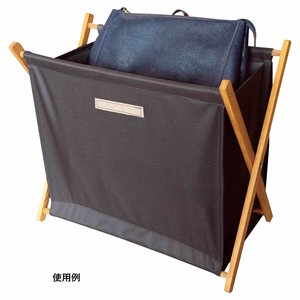 手荷物ワゴン　フタ付き収納バスケットブラウン