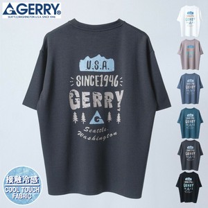 【25SS新作】GERRY 接触冷感 とろみポンチ バックプリント 半袖T-shirt