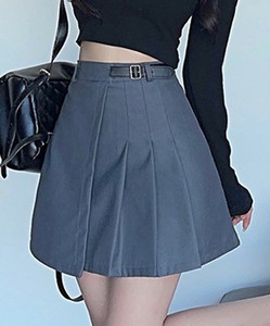 【Jasmine】アシンメトリープリーツスカート レディース ミニスカート プリーツ