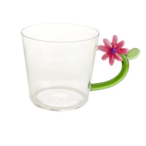 ﾌﾗﾜｰﾓﾁｰﾌ　ｶﾞﾗｽﾏｸﾞ　マグカップ/食器/グラス/コップ　※欠品/2025.7月中旬入荷予定