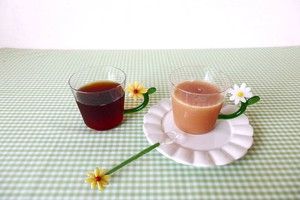 ﾌﾗﾜｰﾓﾁｰﾌ　ｶﾞﾗｽｽﾌﾟｰﾝ　カトラリー/食器/コーヒースプーン/デザートスプーン