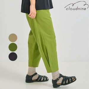 Full-Length Pant Chambray Cotton Tapered Pants 9/10 length