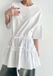 【2025春夏新作】フリルデザインルーズTシャツ