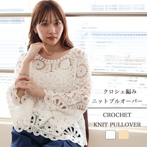 Sweater/Knitwear Crochet Knit Pullover