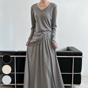 Jacket Long Skirt V-Neck Cut-and-sew [S/S NEW]