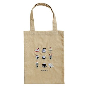 ＜アンナス＞刺繍トート（カフェ）