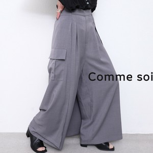 ■comme soi（コムソワ）■後ろスカート風ワイドパンツ 2025新作