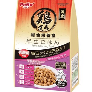 ［ペティオ］鶏まろ 総合栄養食 半生ごはん 7歳からのシニア犬用 600g