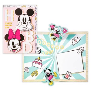 ディズニー ミッキーマウス＆ミニーマウス HBD【誕生お祝い／立体カード】
