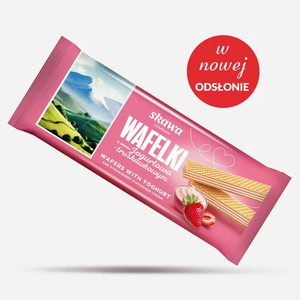SKAWA　ウエハースWITHヨーグルト＆ストロベリー　 ロングタイプ80g