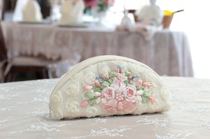 リボン刺繡　エマシリーズ　眼鏡ケース
