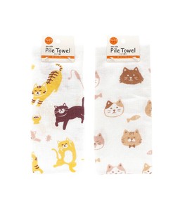 洗脸毛巾 猫咪图案 绒布