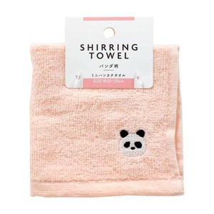 シャーリングミニハンカチタオル　パンダ柄【53246】【100均/100円均一/100円ショップ】