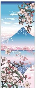 プリント手ぬぐい 富士山と桜 TEP-104