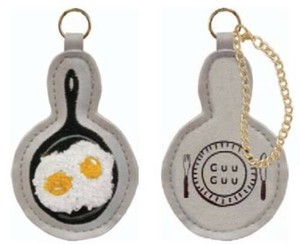 GuuGuuサガラ刺繍バッグチャーム 目玉焼き GBC-1502
