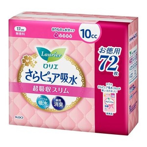 ロリエさらピュア吸水　超吸収スリム　10cc　無香料　スーパージャンボ 72枚