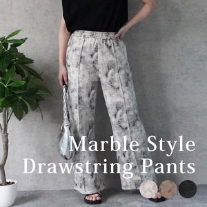 Full-Length Pant Waist Marble Wide Pants S/S