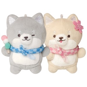 ■2025SS　新作■　ニコぬいキーホルダー　灰しば＆さくらしば