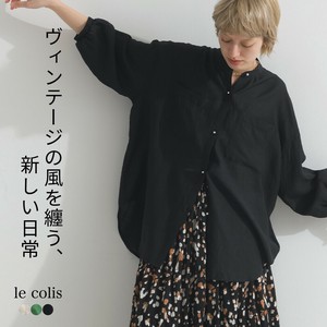 Button Shirt/Blouse Double Pocket Vintage 7/10 length [S/S NEW]