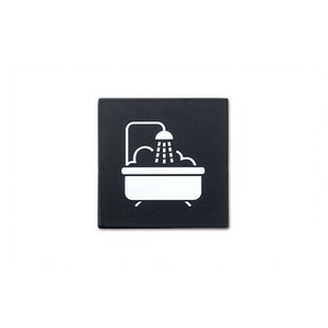 4/下旬入荷【ポッシュリビング】ピクトグラムサイン BATH ROOM ブラック
