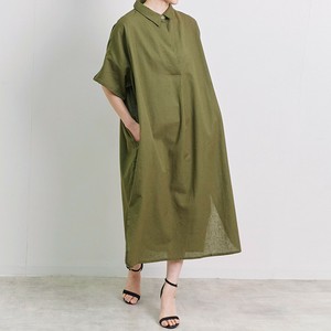 Casual Dress Cotton Linen Shirt Dress