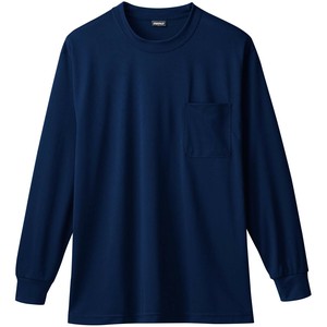 桑和 50384 長袖Tシャツ(胸ポケット付き) 3Lサイズ ネイビー(1) SOWA