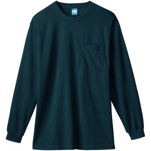 桑和 50122 長袖Tシャツ(胸ポケット付き) Lサイズ ネイビー(1) SOWA