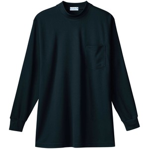 桑和 50128 長袖ローネックTシャツ(胸ポケット付き) 4Lサイズ ブラック(4) SOWA